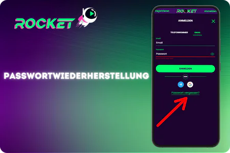 Passwortwiederherstellung Rocket Casino