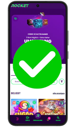 Registrierung abgeschlossen Rocket
