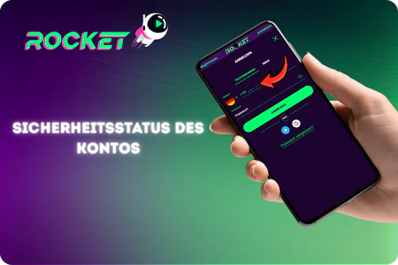 Sicherheitsstatus des Kontos Rocket Casino